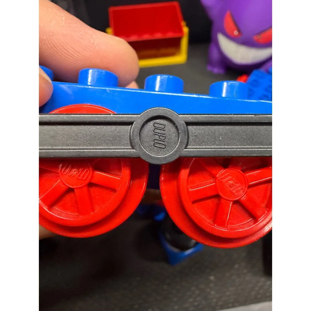 LEGO Duplo Blue Train Engine Base 6 Red Wheels 2x6 Stud Locomotive Chassis Piece